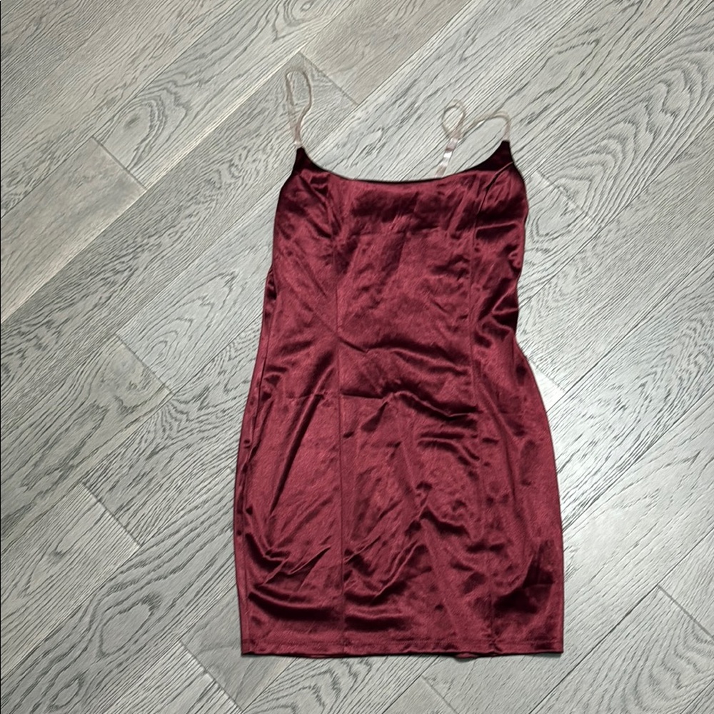 Elegant Burgundy Slip Dress